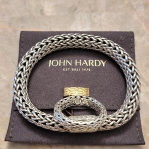 John Hardy classic wheat bracelet and ring set
